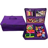All Purpose Storage Tote Bag - Quilting, Sewing,Knitting, Portable, Multifunctional - Purple