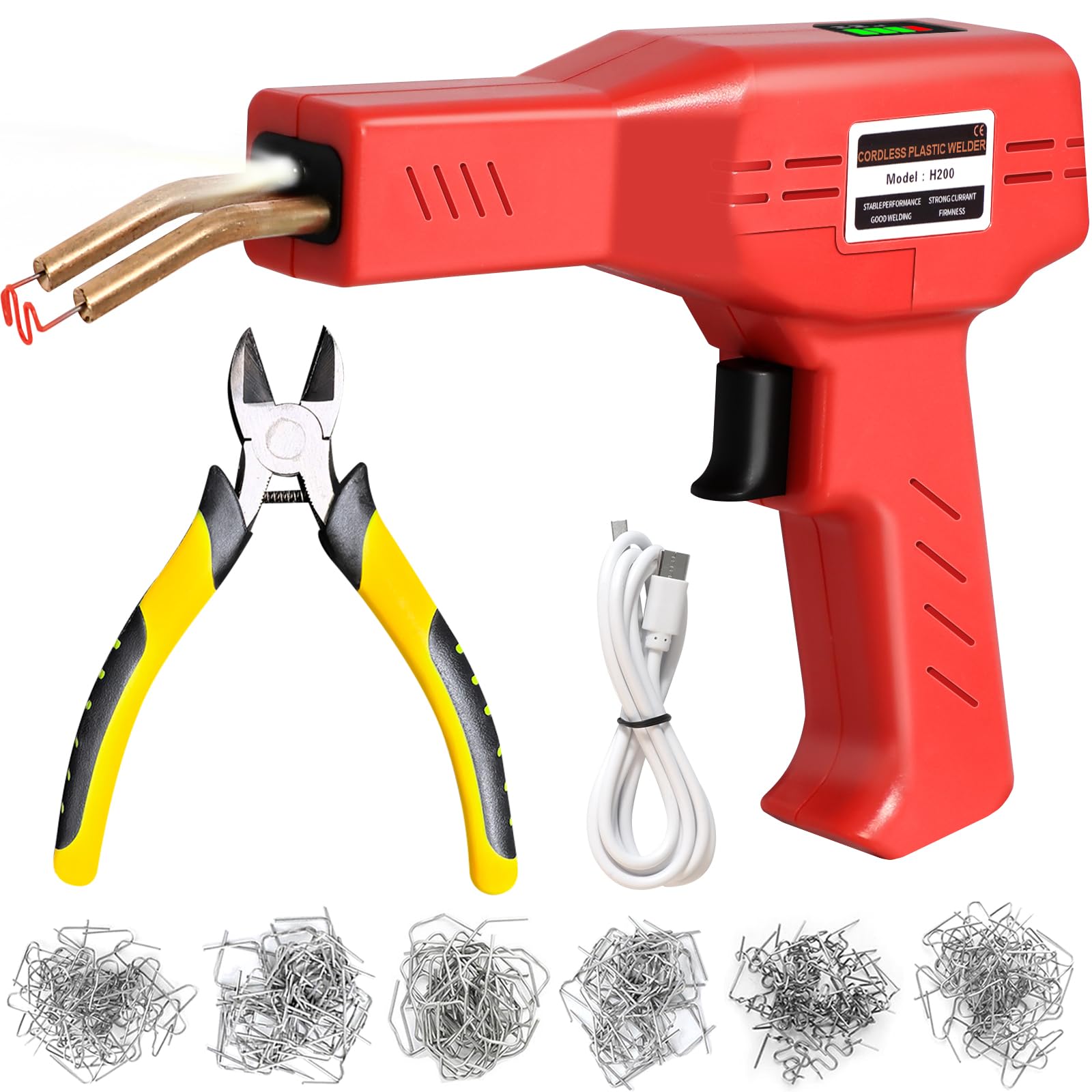 Photo 1 of Upgraded 220W Cordless Plastic Welder, 1000PCS Staples, USB Rechargeable Cordless Car Bumper Repair Kit with 5000mAh Battery,Hot Stapler Kit, Plastic Welding Kit, Plastic Repair Kit