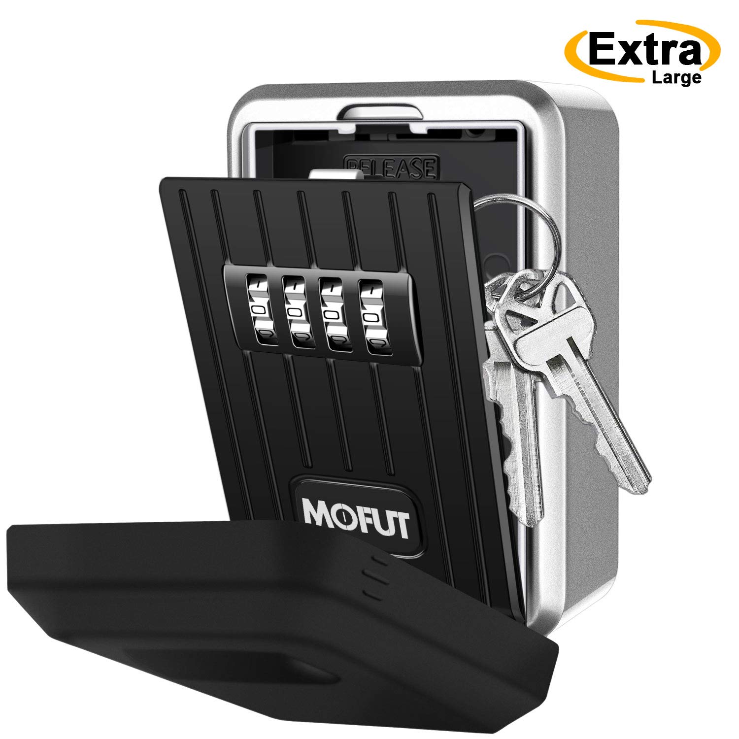 MoFut Key Safe with 4Digit Combination, Key Lock Box Wall Mounted Outdoor Weatherproof for