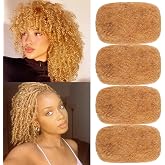 Afro Kinky Bulk Hair For Dreadlock Extensions Repair Locs,Twist Braiding, 100% Handmade Braiding Hair 30Grams each bundles Total (4Bundles/Pack)10Inch #27