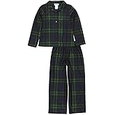 Komar Kids Holiday Green Plaid Big Girls 2pc Coat Pajamas