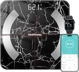 Healthkeep Scales Body Weight with App 13 Metrics Bluetooth iOS Android Black view 1