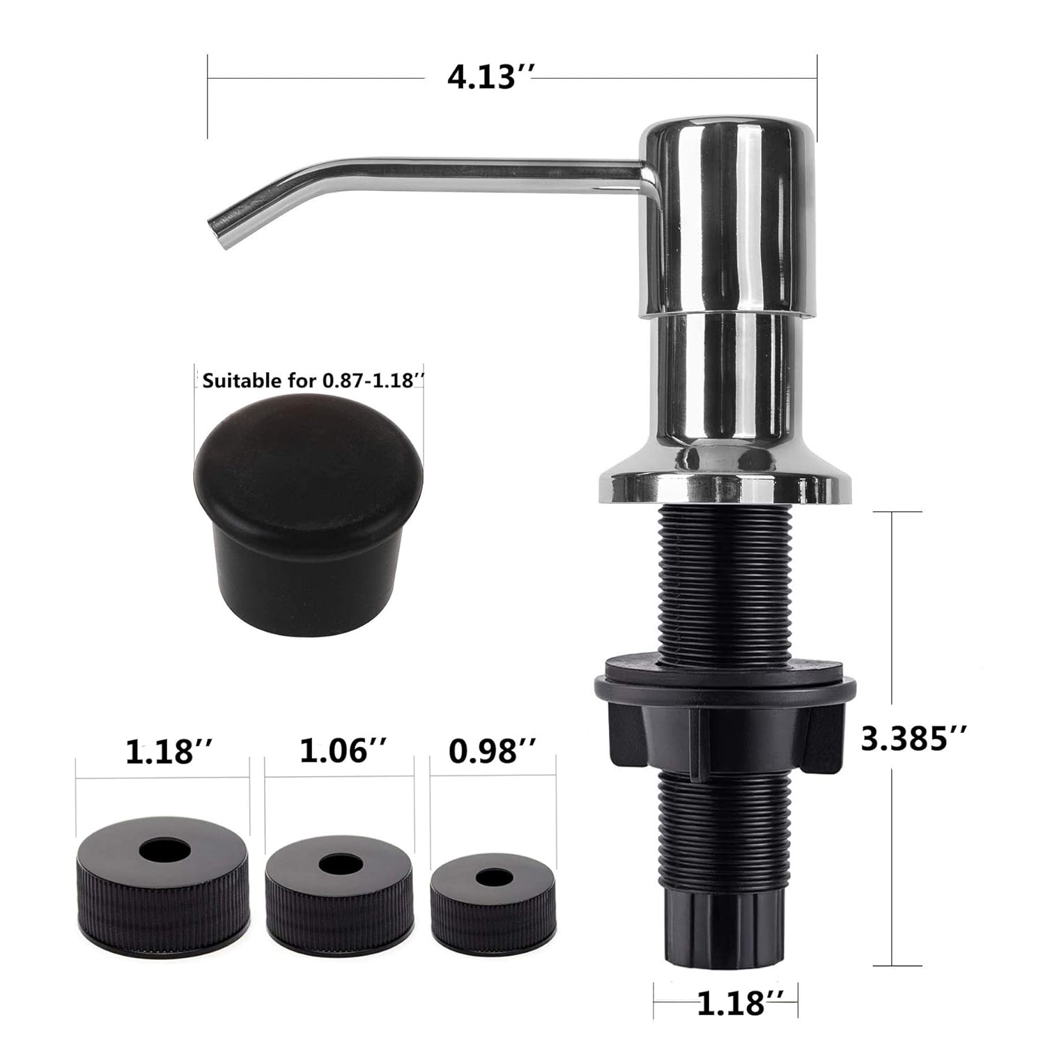 Metal Countertop Water Pump With Extension Tube Kit Design For Kitchen Bathroom Countertop Soap Dispenser For Kitchen Sink Tools Home Improvement Kitchen Bath Fixtures Vit Edu Au