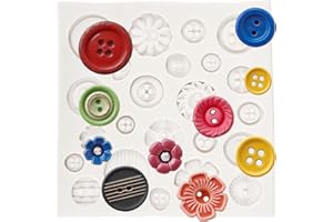 TAOXIBEI Button Polymer Clay Molds Button Silicone Mold for DIY Crafts Epoxy Resin Casting Air Dry Polymer Clay Plaster Jewelry Making