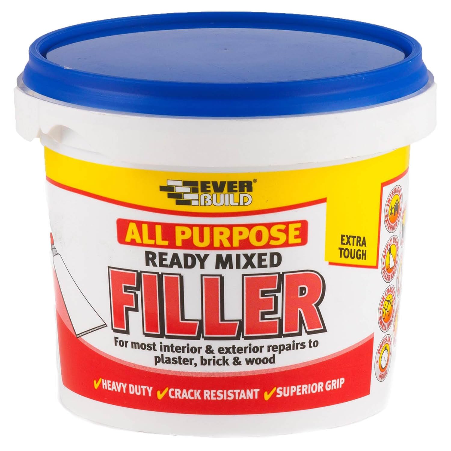 Everbuild All Purpose Ready Mixed Filler – Interior And Exterior Use – White – 1Kg