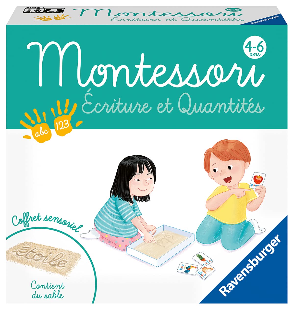 Ravensburger - Montessori educational game – Sounds and Reading – Sensory Box – 20819 – For ages 5+