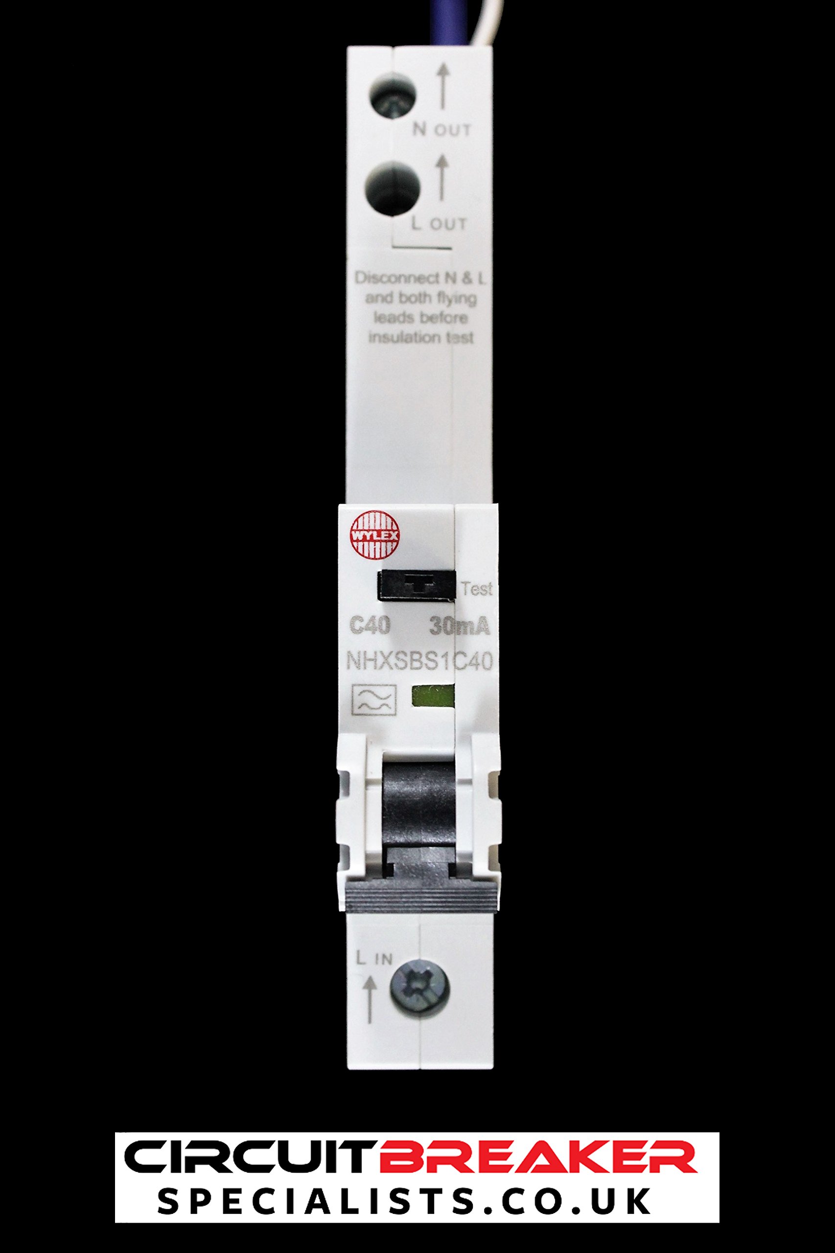 WYLEX RCBO C 40 AMP 30ma RCD MCB NHXSBS1C40 NHXSBS