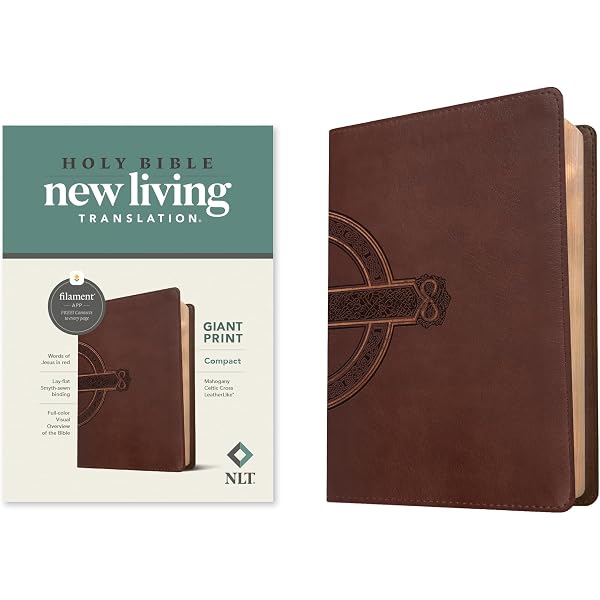 NLT Compact Giant Print Bible, Filament Enabled (LeatherLike, Navy
