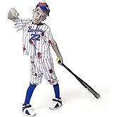 Spooktacular Creations Zombie Baseball Player Costumes for Boys, Halloween Costume for Kid, Zombie Football Player Outfit