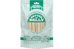 Better Belly Fresh Breath Dental Small Rolls, Dog Chews, Small, 10-Count