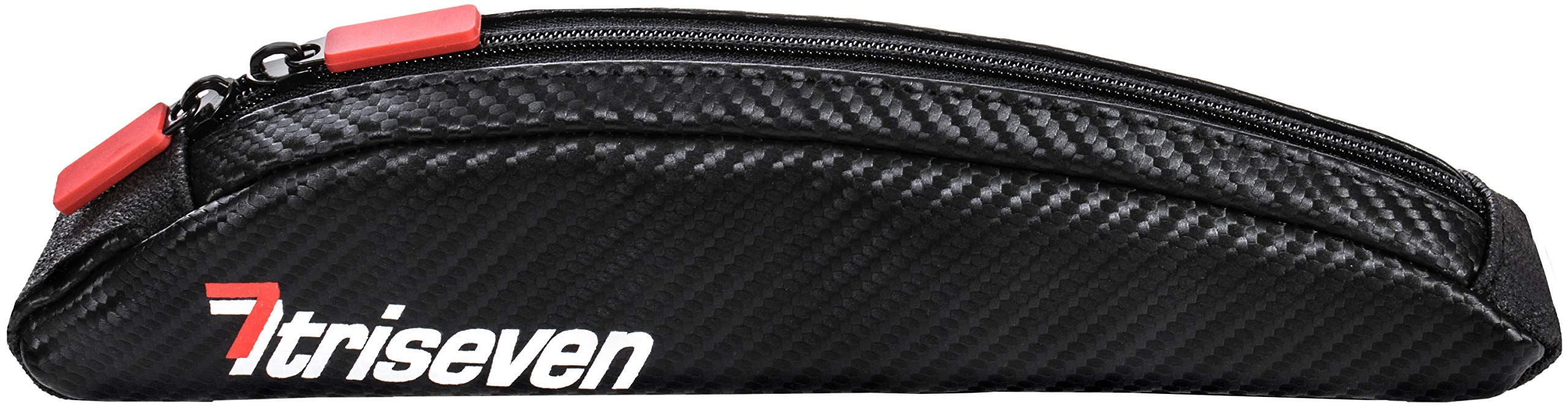 TriSeven Bicycle Bag Frame Bag - Bag Bicycle - Saddle Bag for MTB Racing Bike e-Bikes - Tube Bag Large Capacity - Accessories for Bikes - Lightweight Mountain Road Bike Bag - Black