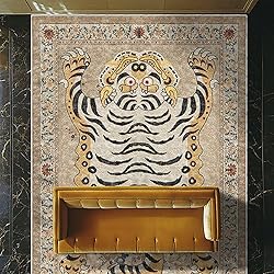 Pphcpx Tibetan Tiger Rug for Living Room 5x8 ft
