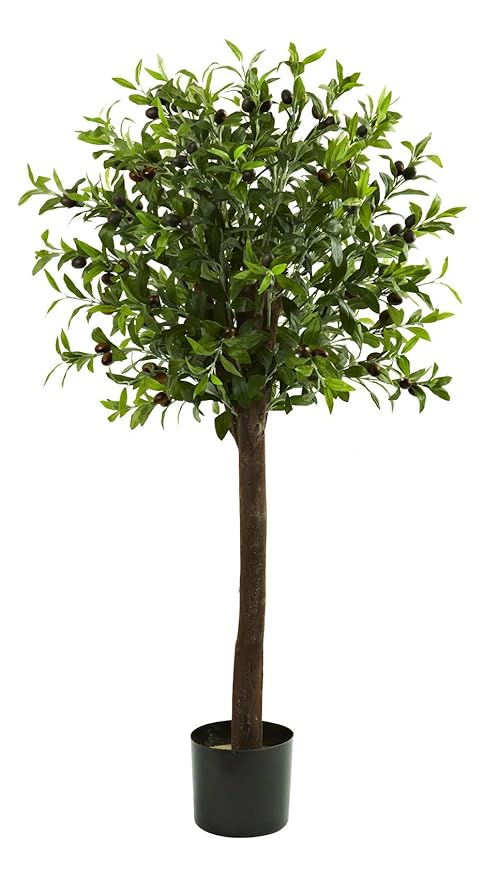 Amazon.com: Árbol artificial de 4 pies de olivo, árbol de ...