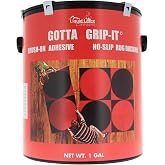 Gotta Grip-It Non-Slip Rug Fixative Gum - 1 Gallon - Safe and Easy to Use, Machine Washable and Dryer Safe, Backings Adhesive, Natural, Clear Latex
