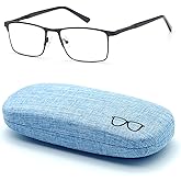 Autojouls Nearsighted Glasses for Distance with Hard Case Spring Hinge Blue Light Glasses Not Reading Glasses