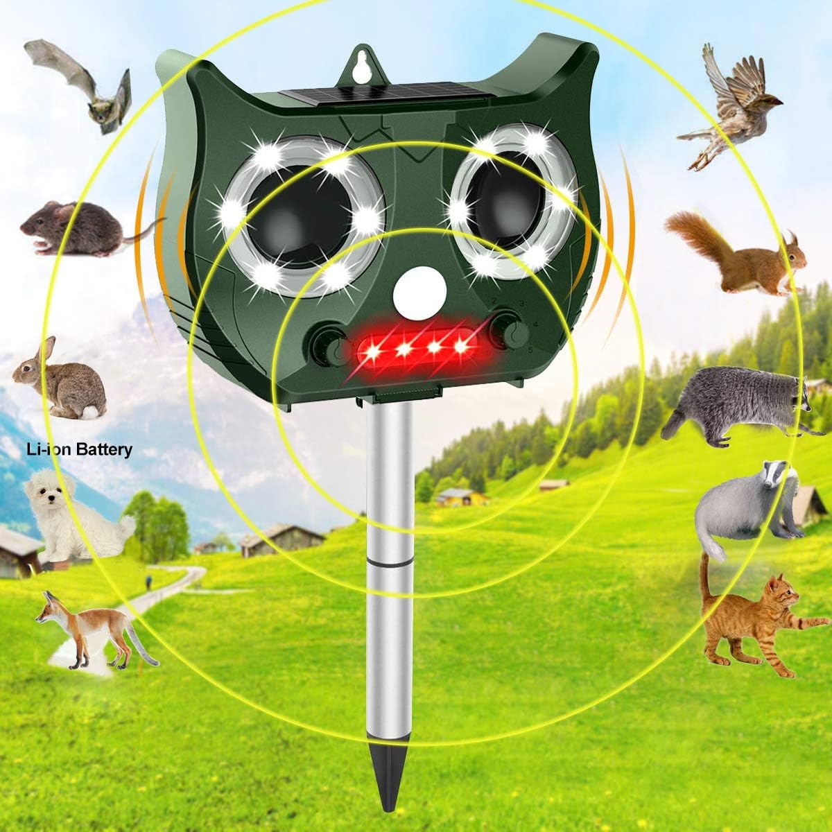 Répulsif Chat Ultrason, Répulsif Chats Solaire, Répulsif Chat Exterieur