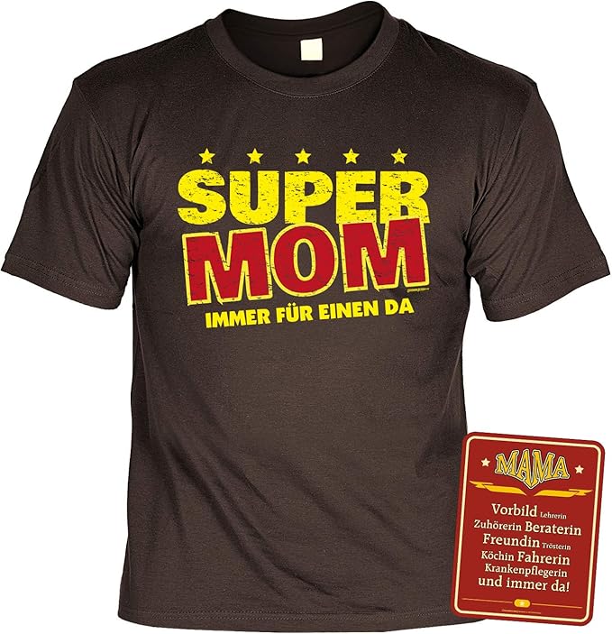 Sprüche Schild Mama GeschenkSet Sprüche TShirt Mutter + Blechschild