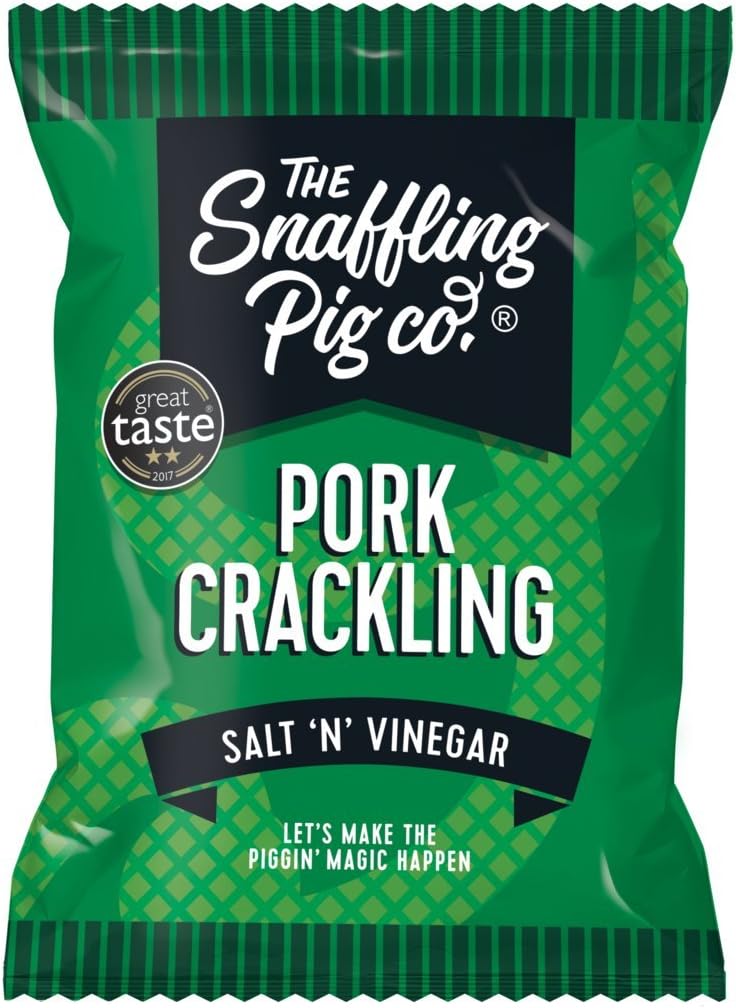 Salt 'N' Vinegar Pork Crackling (2 x 50g Packets)