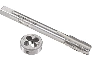 uxcell 5/16"-32 UNEF Tap and Die Set, HSS Machine Thread Tap with Round Threading Die, Right Hand