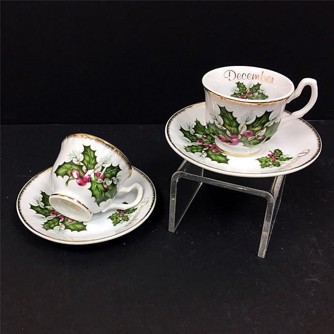 3oz Hampstead Collection Merry Christmas Espresso Cup and Saucer Set of 2