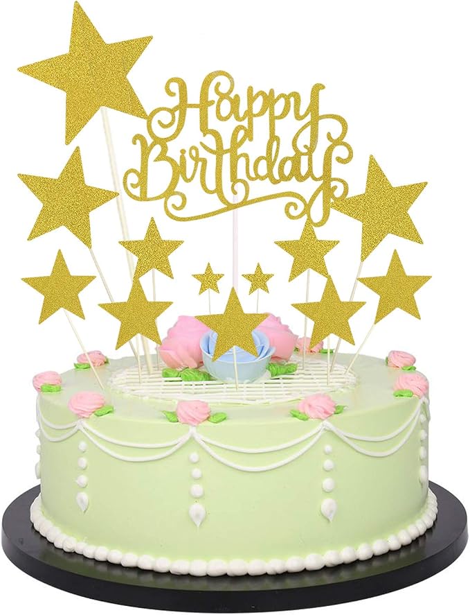 Gwolf Happy Birthday Cake Topper Birthday Cake Topper Acrilico Cake - 12