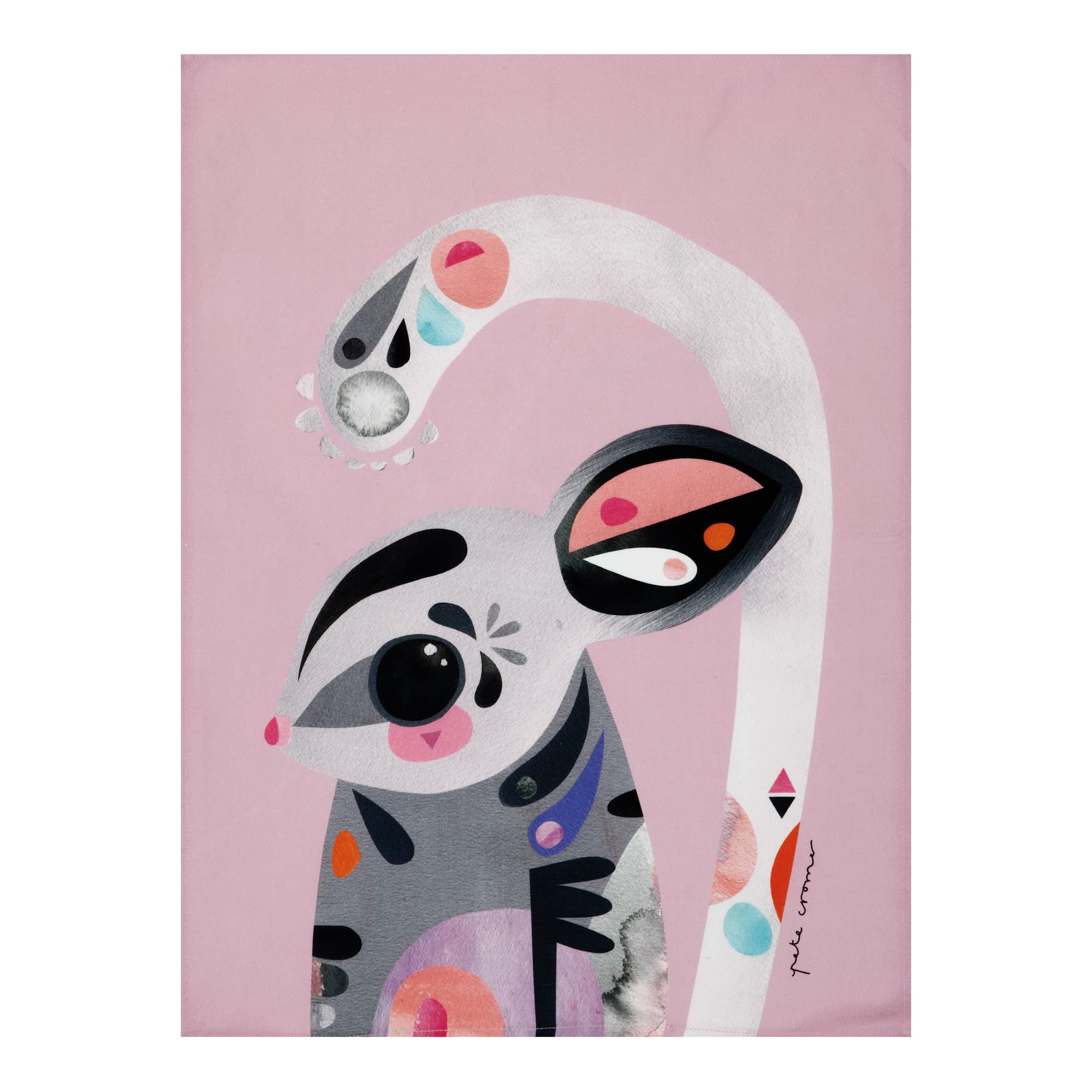 Maxwell & Williams Pete Cromer Tea Towel, Sugar Glider Print, 1% Cotton, 7 x 5 cm
