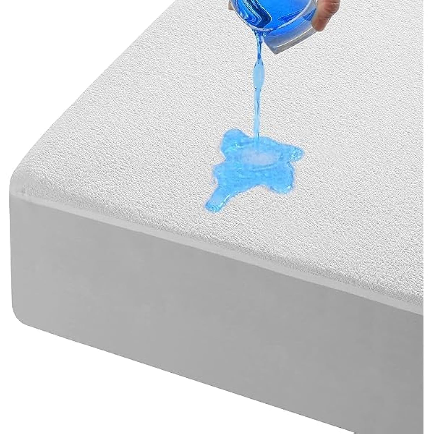 Comfy Nights 30cm Deep Terry Towel Waterproof Fitted NON NOISY Sheet Mattress Protector - Super King — image 1