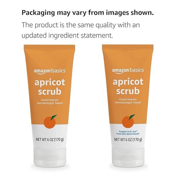 AMAZON BASICS APRICOT SCRUB FACIAL CLEANSER, 6 OUNCE (PREVIOUSLY SOLIMO)