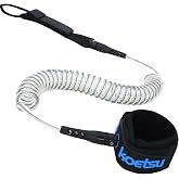 KOETSU Premium Paddle Board Leash - 10ft SUP Ankle Safety Rope, 7mm Thick Surfboard Leash for Longboard, Stand Up Paddle Board Accessories, SUP Replacement Leg Rope