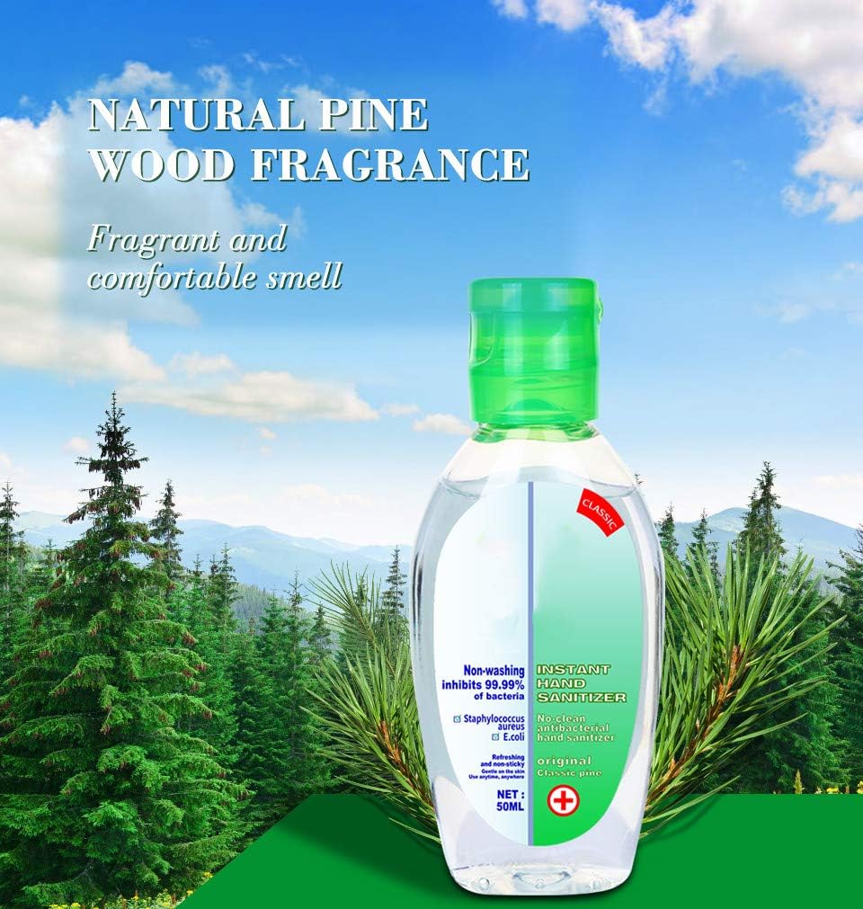 Moliiy Hand Sanitizer, 50 ML Mini Portable Disinfection Long-Lasting Sterilization Sanitizer, Speed Dry Hand Soap, Antibacterial Hand Soap (Green)
