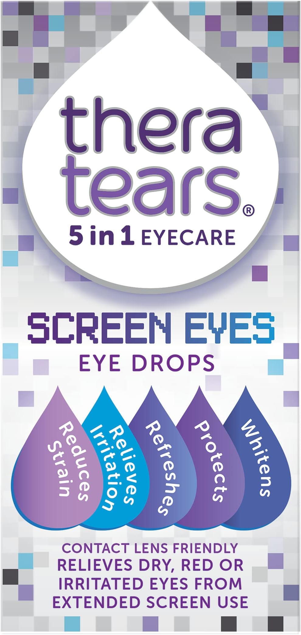 TheraTears Screen Eyes 5 in 1 Eye Drops 10ml Contact Lens Friendly