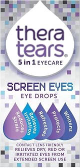 TheraTears Screen Eyes 5 in 1 Eye Drops 10ml Contact Lens Friendly