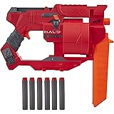 NERF Halo Mangler Dart Blaster -- Pull-Back Priming Handle, Rotating 6-Dart Drum -- Includes 6 Official Elite Darts