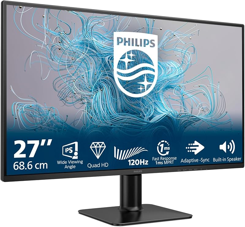 Philips 27E2N2500 27 Inch QHD Monitor 120Hz IPS 1ms MPRT HDR10