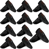JaGely 11 Pairs Reusable Shoe Covers Non Slip Cloth Washable Thickened Bowling Shoe Covers for Indoors Men Women(Black)