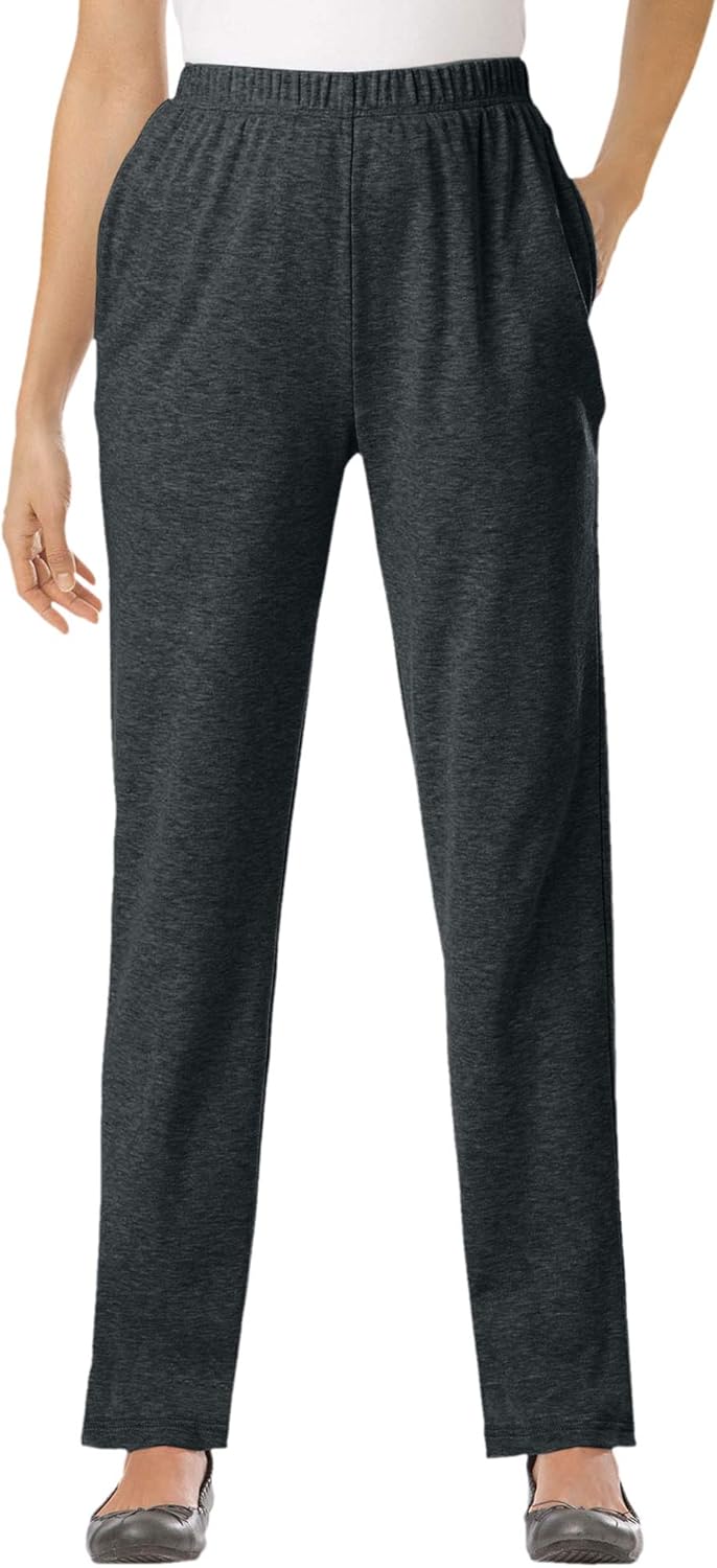Woman Within Women's Plus Size 7-Day Knit Straight Leg Pant