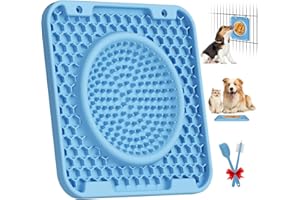 HOSGOT Licking Mat for Dogs Crate,Thicker Large 7.9" Pet Slow Feeder Mats for Relieve Boredom & Anxiety, Bowl Design,Soft & Safe Durable Dog Licking Pad for Training
