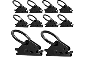 Haaifroe 10 Pcs Black E-Track O Ring, Steel E Track Tie Down Anchors Secure for Trailers Flatbeds Pickup Trucks