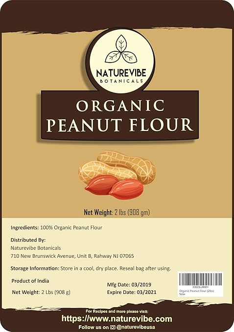 Naturevibe Botanicals - Harina de cacahuetes, 11.9 lbs, sin ...