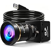 Global Shutter USB Camera, High Speed 5MP 60FPS Manual Zoom USB3.0 Webcam | CS 5-50mm 10X Varifocal Lens, USB3.0 Type-C Close-up Camera for Golf Swing, Plug &amp; play for Laptop, Android, Mac, Rasp Pi