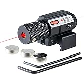 Pinty Compact Tactical Red Rail Laser Sight with Picatinny Mount Alan Wrenches for Hunting - Easy & Bright