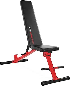 Cap Barbell Flat Weight Bench Red Black CAP Barbell - Main Image