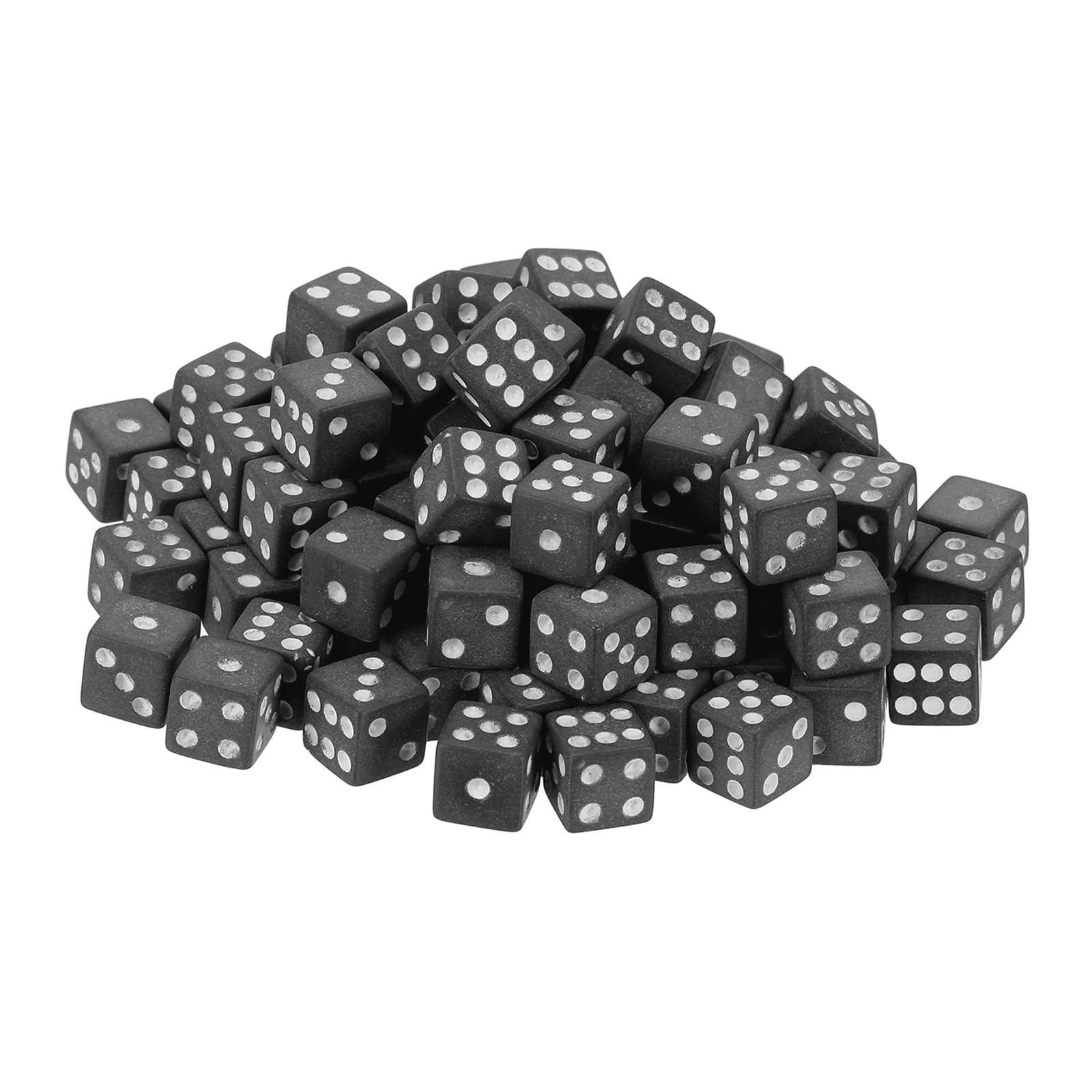 sourcing map 50Pcs Mini Dice, 8mm/0.31" Acrylic Tiny Six Side Game Dot Square Dice Bulk for Table Board Game Party Activities, Black/White