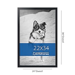 ArtToFrames 22x34 Inch Black Picture Frame, This