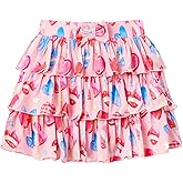 EASWEET Bamboo Viscose Kids Girls Skirt Fashion 3-Layer Tiered Ruffle Girls' Skorts
