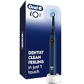Oral-B Rechargeable Electric Toothbrush, iO2, 3 Cleaning Modes, Automatic Pressure Sensor to Protect Gums, Dark Blue
