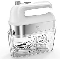 Hand Mixer Electric, 450W Kitchen Mixers with Scale Cup Storage Case , Turbo Boost / Self-Control Speed + 5 Speed…