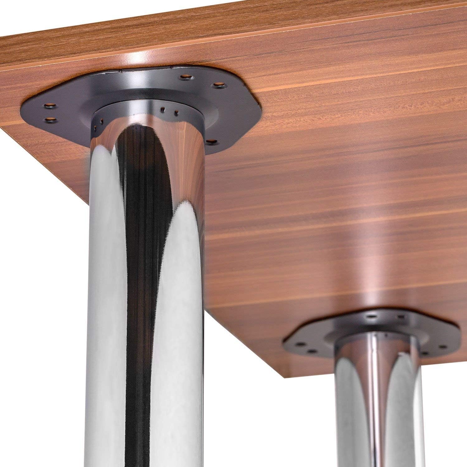 Ferretería Cromo pulido 4x GedoTec Cromo Pata de la mesa Pie de mesa