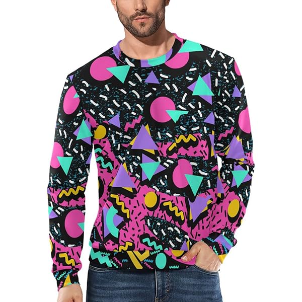 Amazon.com: MEIMLY 80s Sweatshirt for Men 90s Crewneck