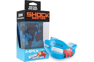 Shock Doctor Kool Aid Lip Guard Mouth Guard - Max Air Flow, Full Mouth Protection Compatible with Braces, Lip Guard, Instant Fit Mouthguard for Football, Hockey, Lacrosse